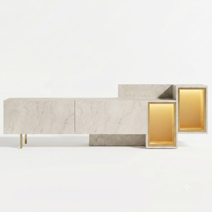 Hanah Home Tenon - Travertino, Gold